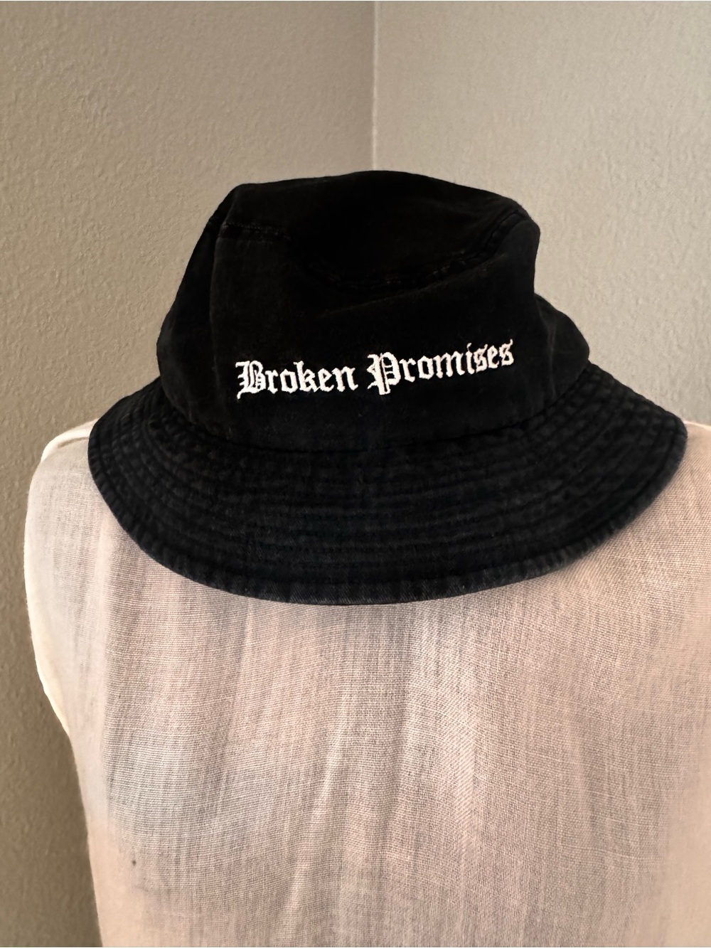 Broken Promises Black Bucket Hat
